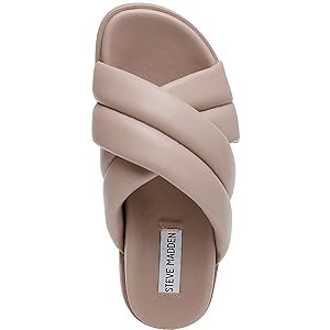 Amazon.com | Steve Madden Womens Motte Faux Leather Slide